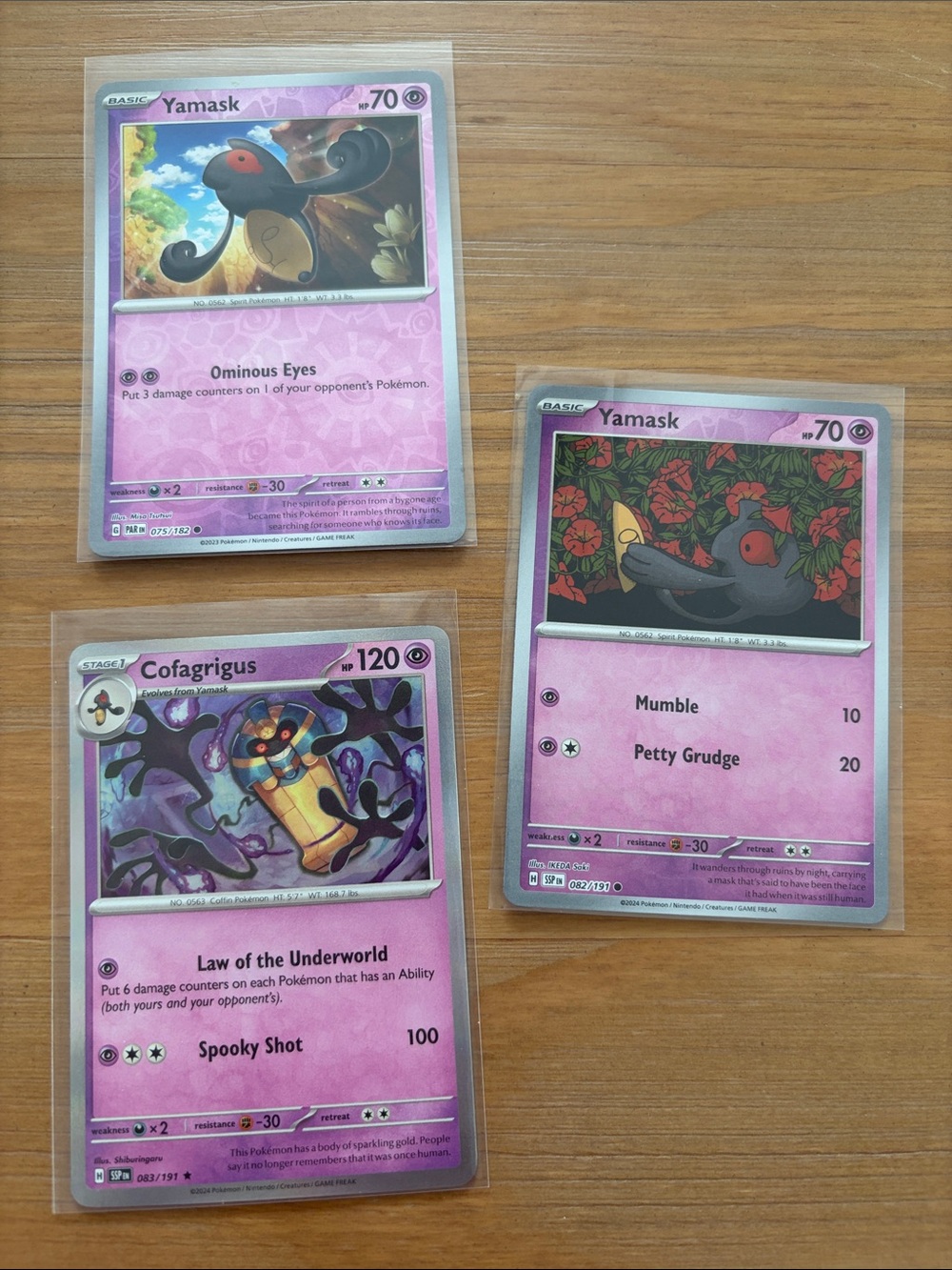 Yamask & Cofagrigus Evolution Lot | 3 Pokémon Cards | Reverse Holo ✨5/$25✨